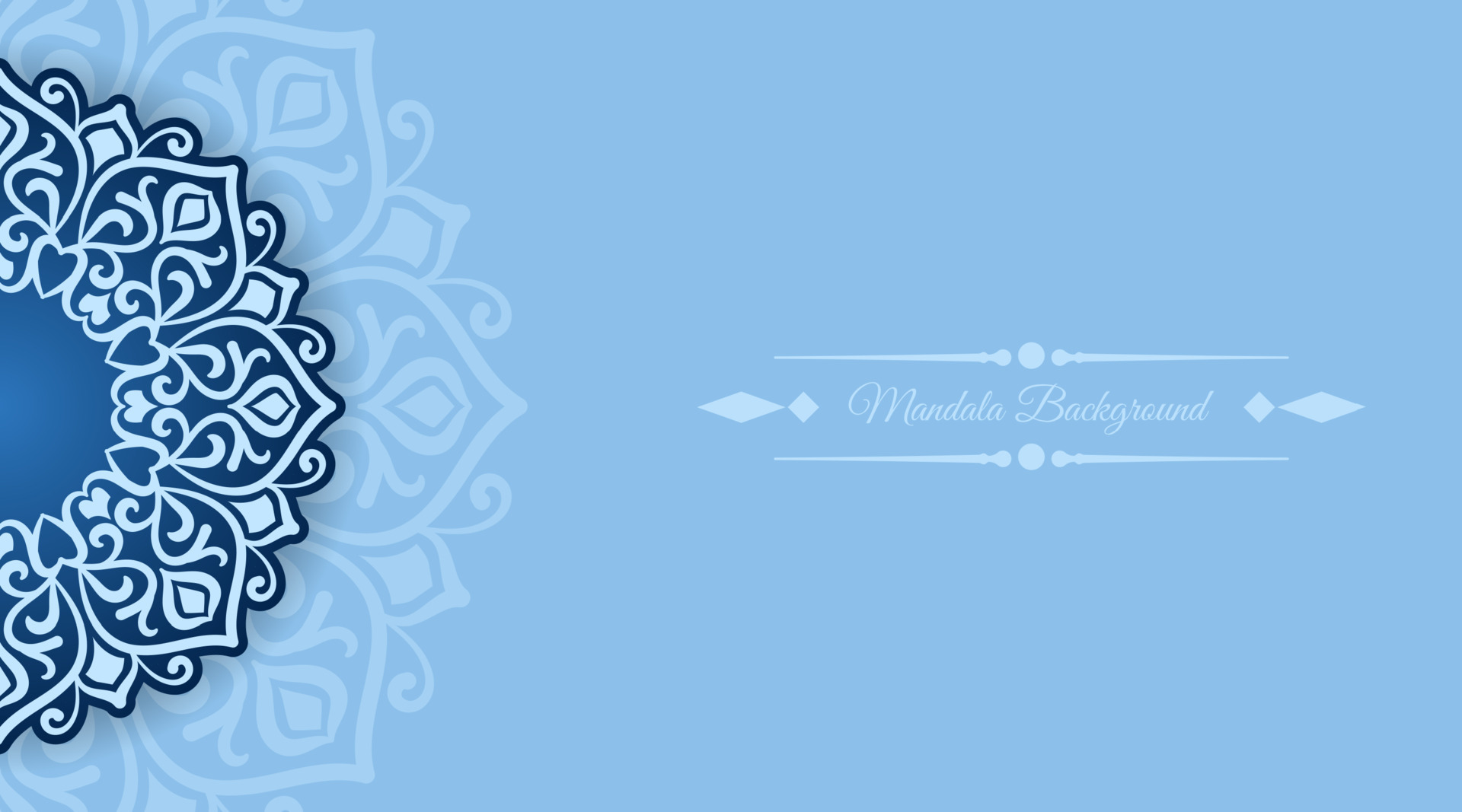 blue background with ornamental mandala 22450795 Vector Art at Vecteezy