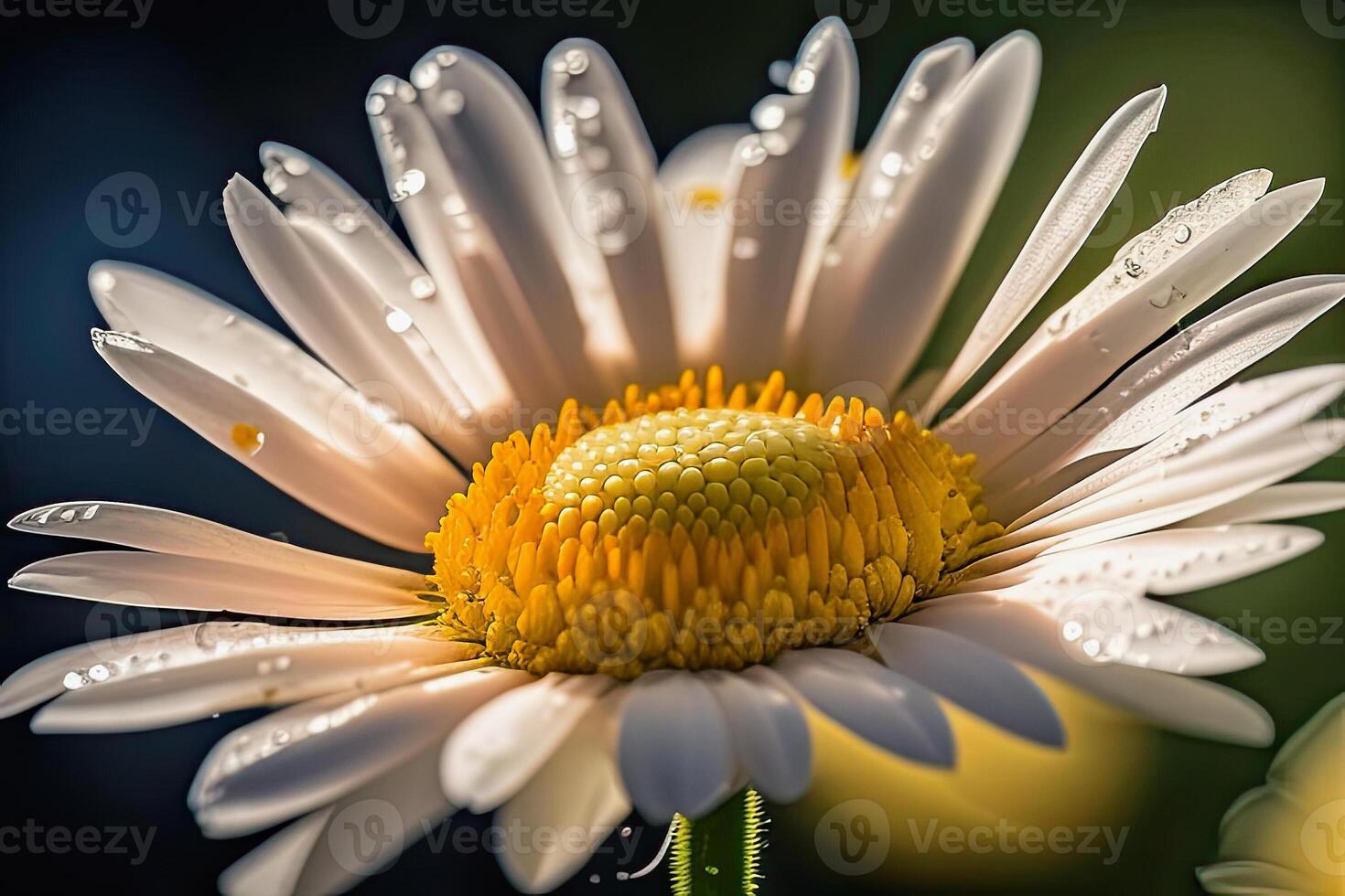 generativo ai ilustración de un margarita flor cerca arriba foto