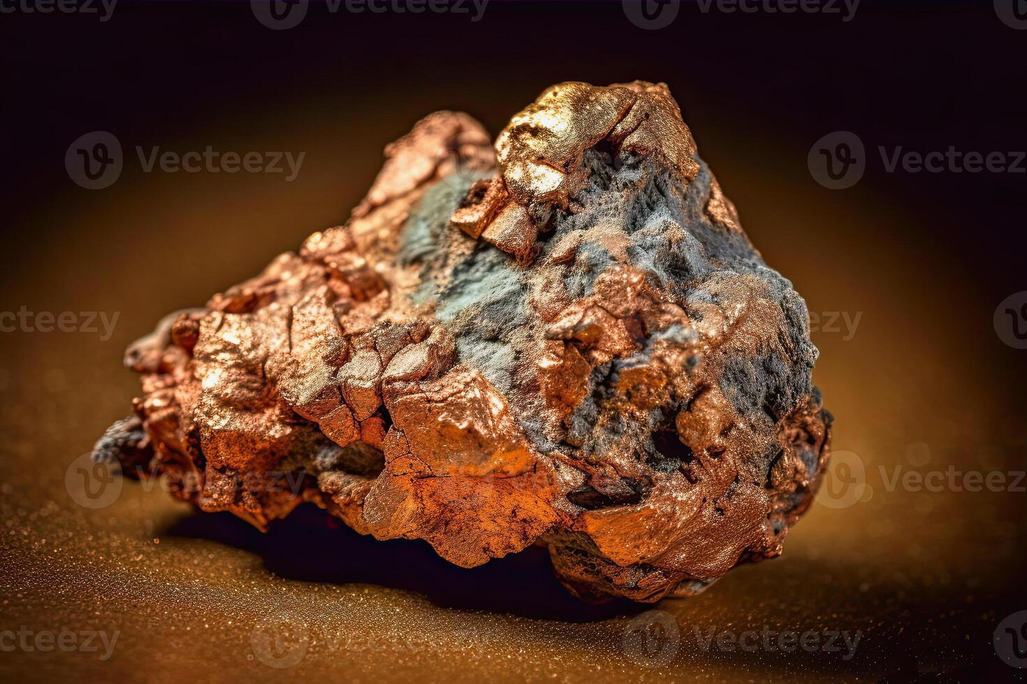illustration of a raw copper nugget photo