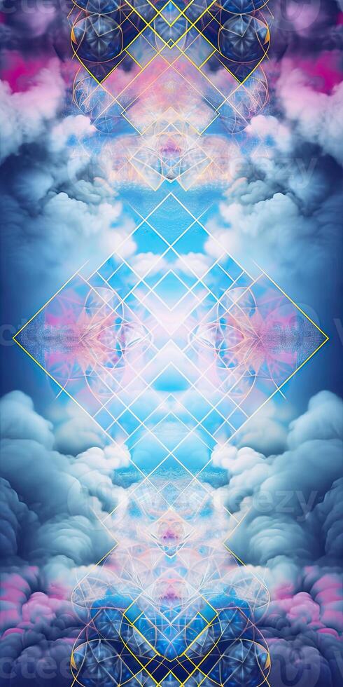 illustration of a geometric pattern in heaven photo