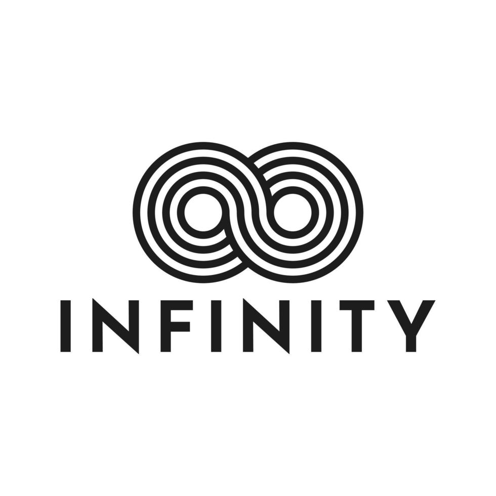 modern line infinity logo design template vector