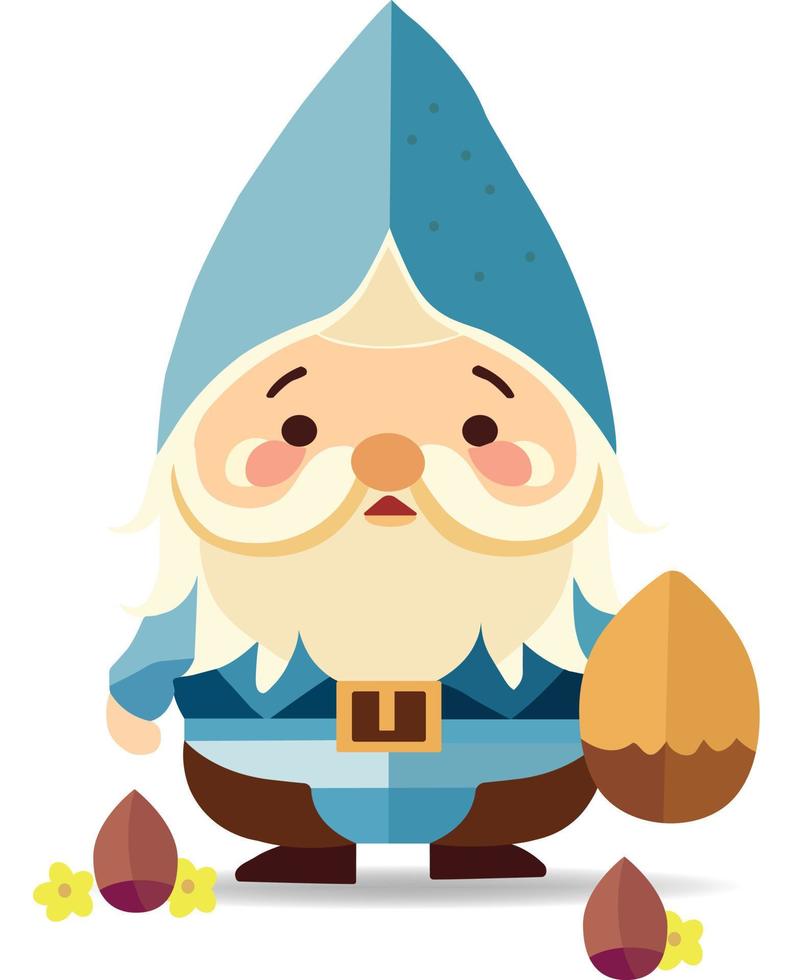 cute little gnome with Easter egg vector