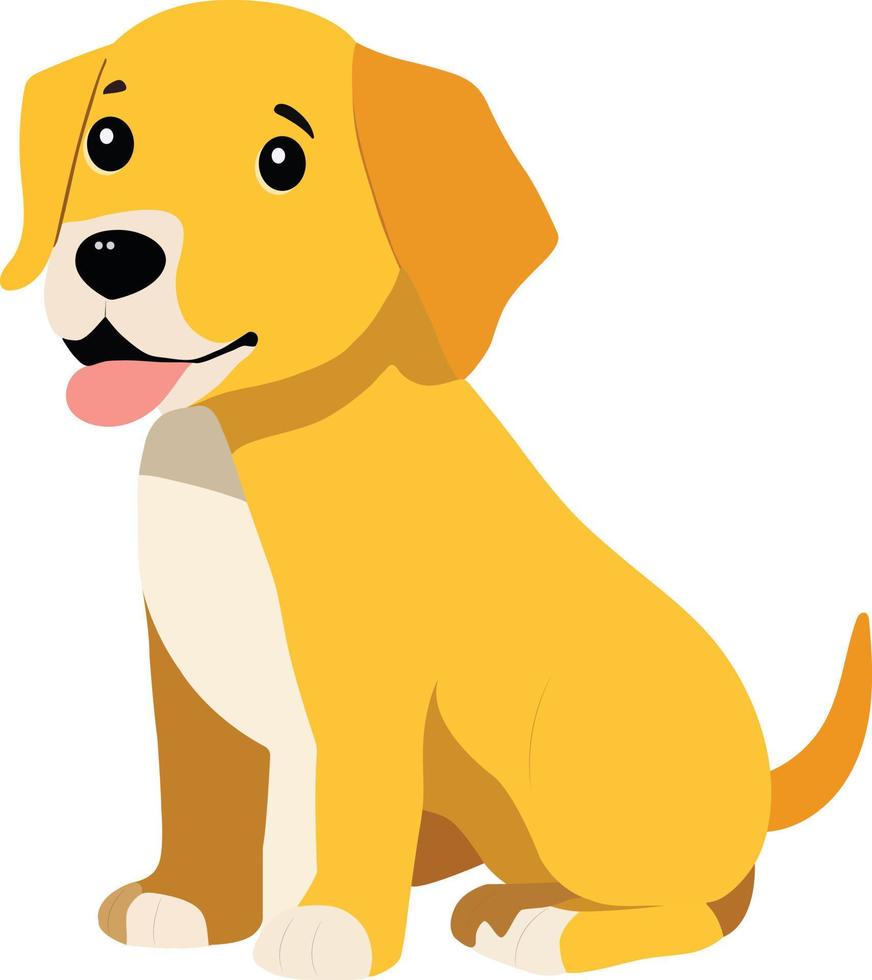 cute little dog illustration vector