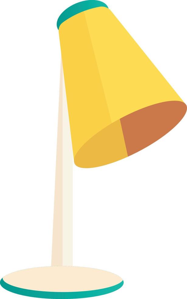 flat cartoon lamp light isolated vector