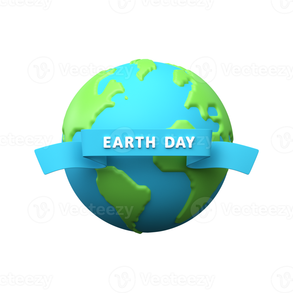 Earth Day illustration. Earth Day, 22 April. 3d illustration. png