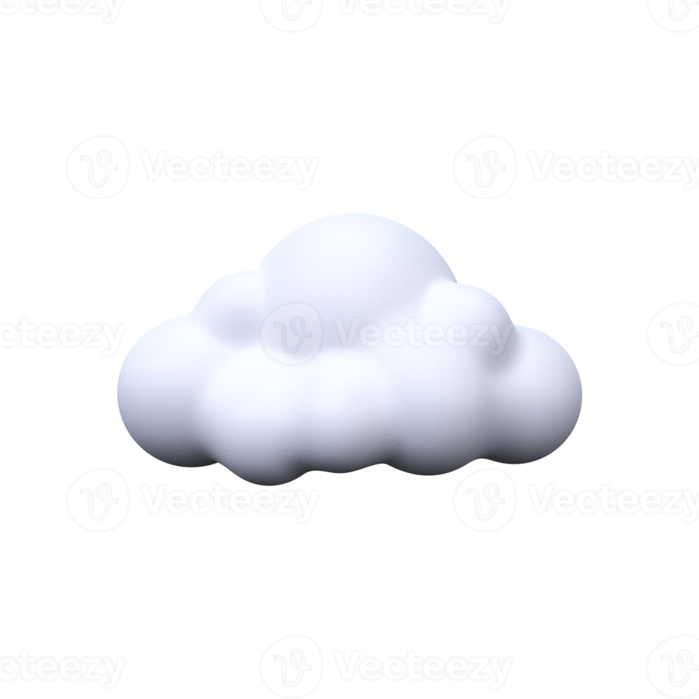 Cloud icon. 3D Render png