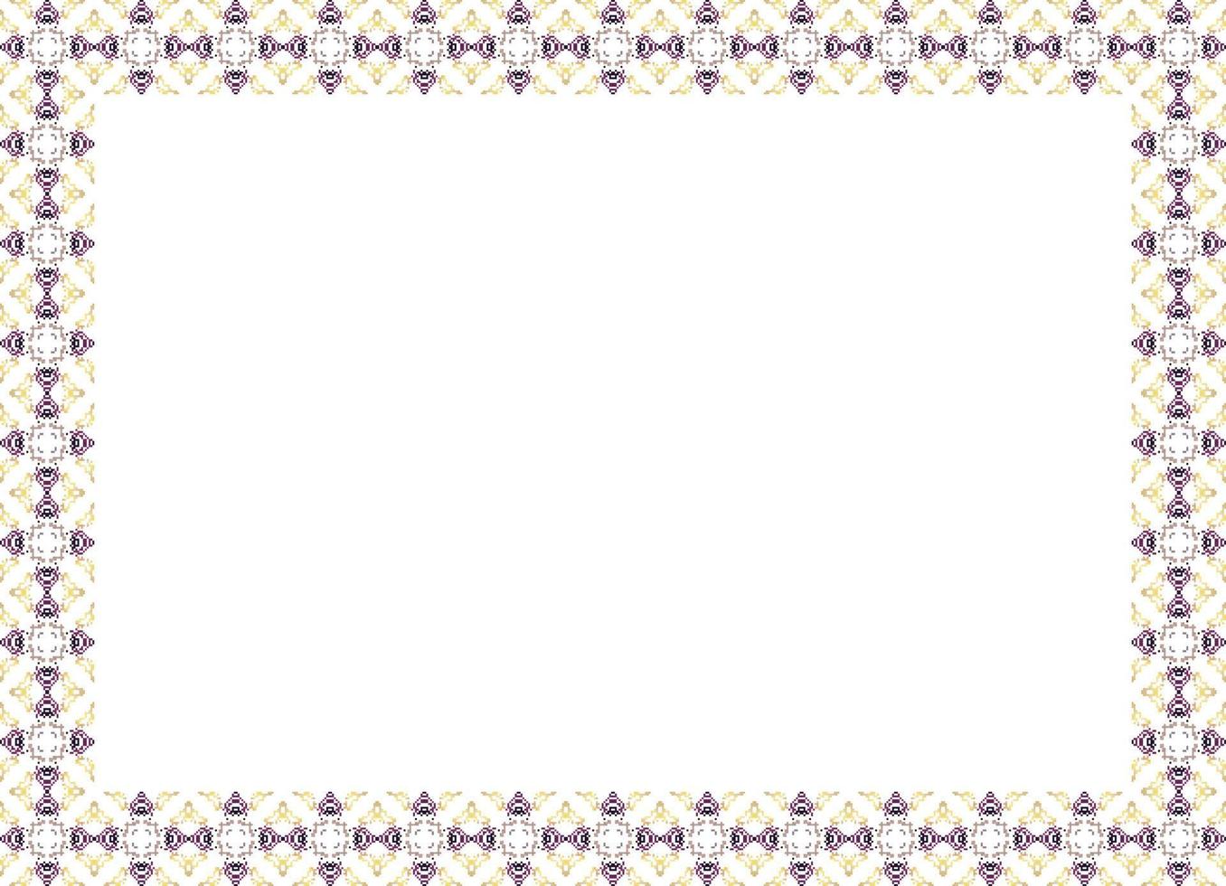 Decorative frame with floral pattern. Elegant element for design in Eastern style, place for text. Floral border. Lace illustration for invitations and greeting cards. vector