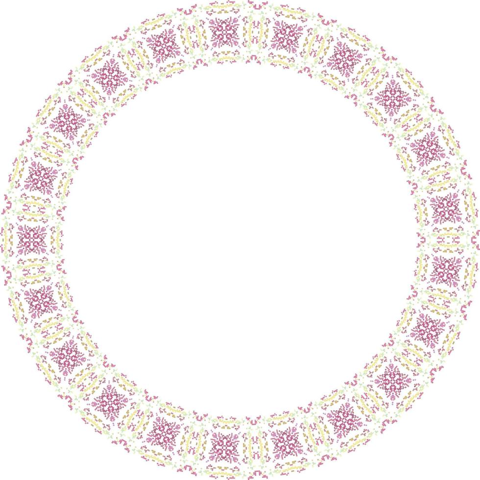 Decorative frame with floral pattern. Elegant element for design in Eastern style, place for text. Floral border. Lace illustration for invitations and greeting cards. vector