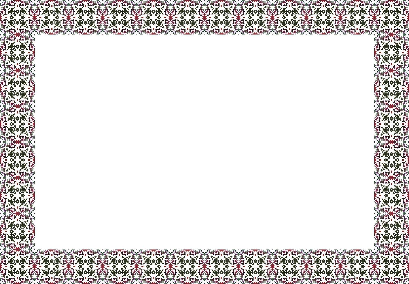 decorativo marco con floral modelo. elegante elemento para diseño en oriental estilo, sitio para texto. floral borde. cordón ilustración para invitaciones y saludo tarjetas vector