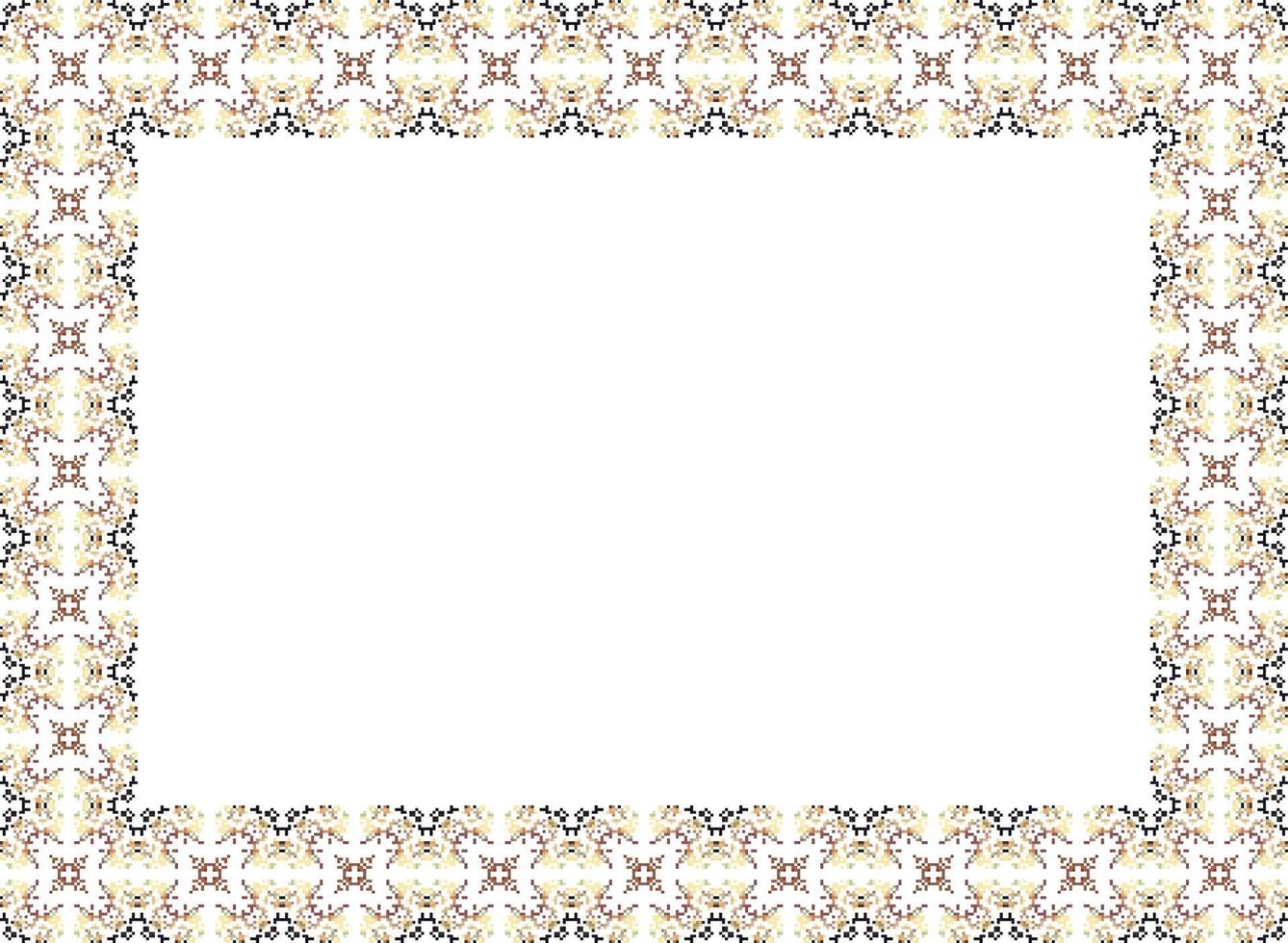 decorativo marco con floral modelo. elegante elemento para diseño en oriental estilo, sitio para texto. floral borde. cordón ilustración para invitaciones y saludo tarjetas vector