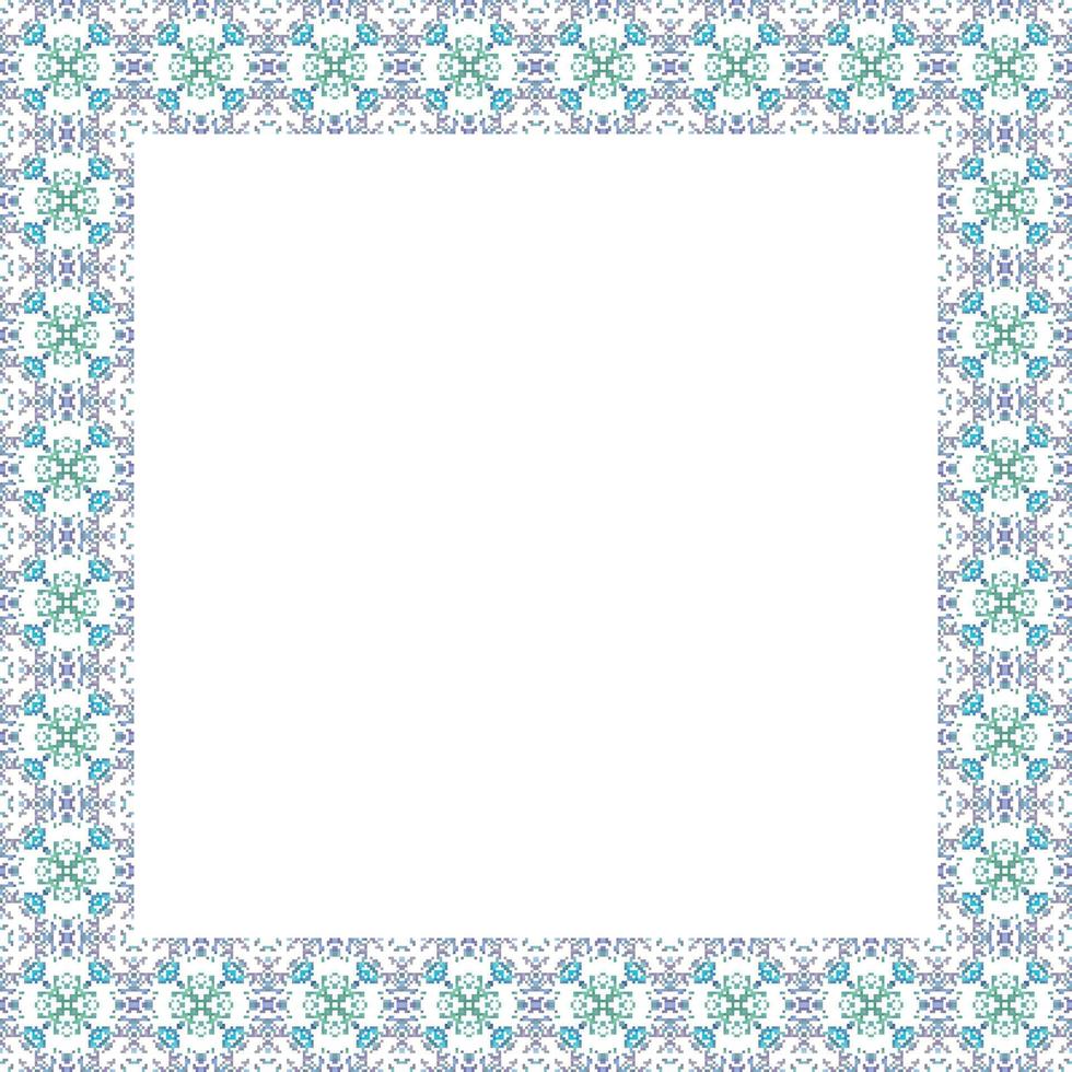 Decorative frame with floral pattern. Elegant element for design in Eastern style, place for text. Floral border. Lace illustration for invitations and greeting cards. vector