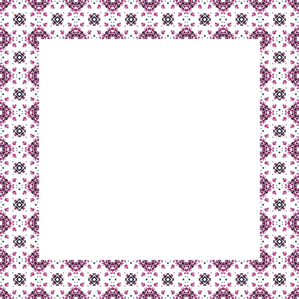 Decorative frame with floral pattern. Elegant element for design in Eastern style, place for text. Floral border. Lace illustration for invitations and greeting cards. vector