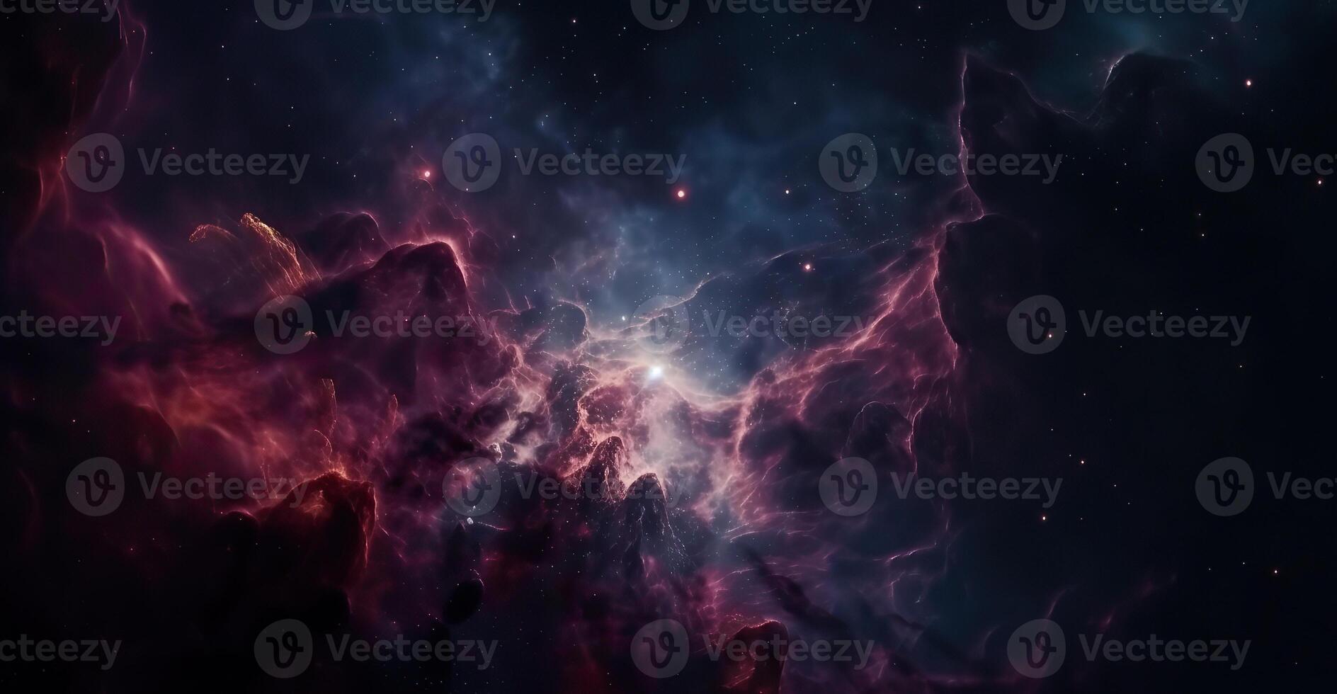 galaxia y nebulosa. resumen espacio antecedentes. interminable universo con estrellas y galaxias en exterior espacio. cosmos Arte. generativo ai foto