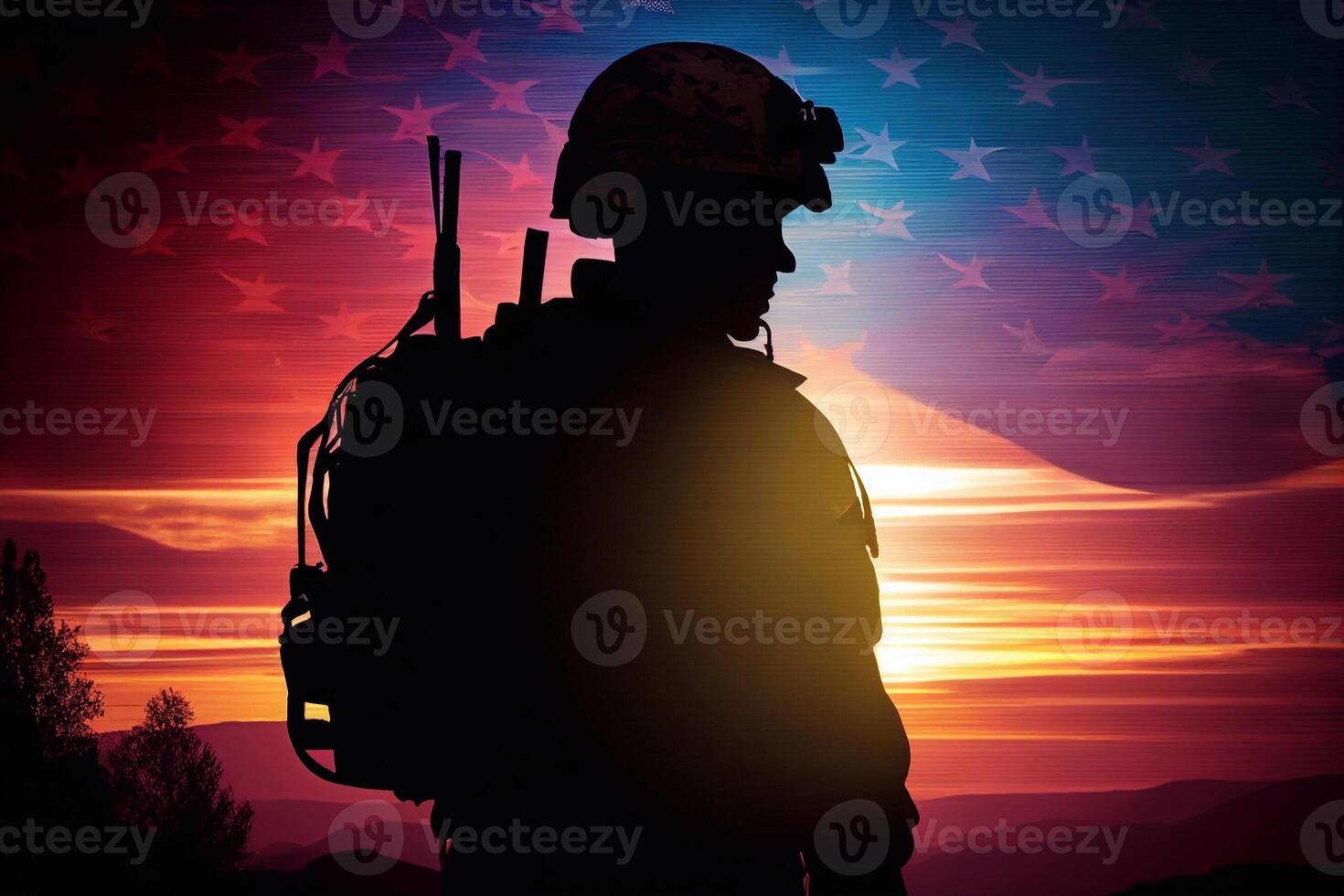 Memorial day. Remember and honor. illustration photo