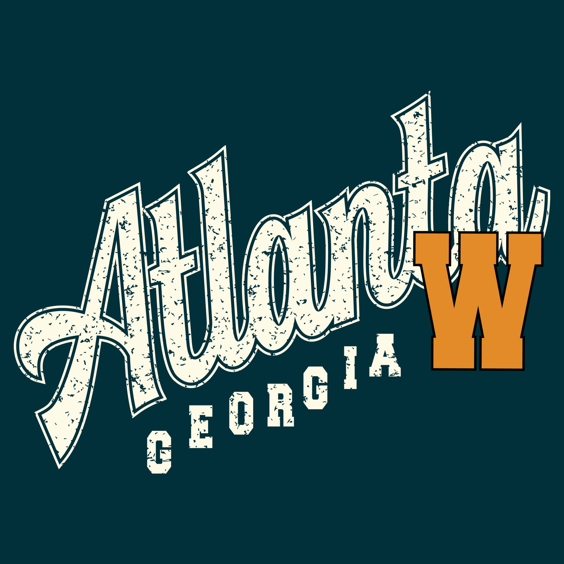 Atlanta Georgia Varsity Design 22451698 Vector Art at Vecteezy