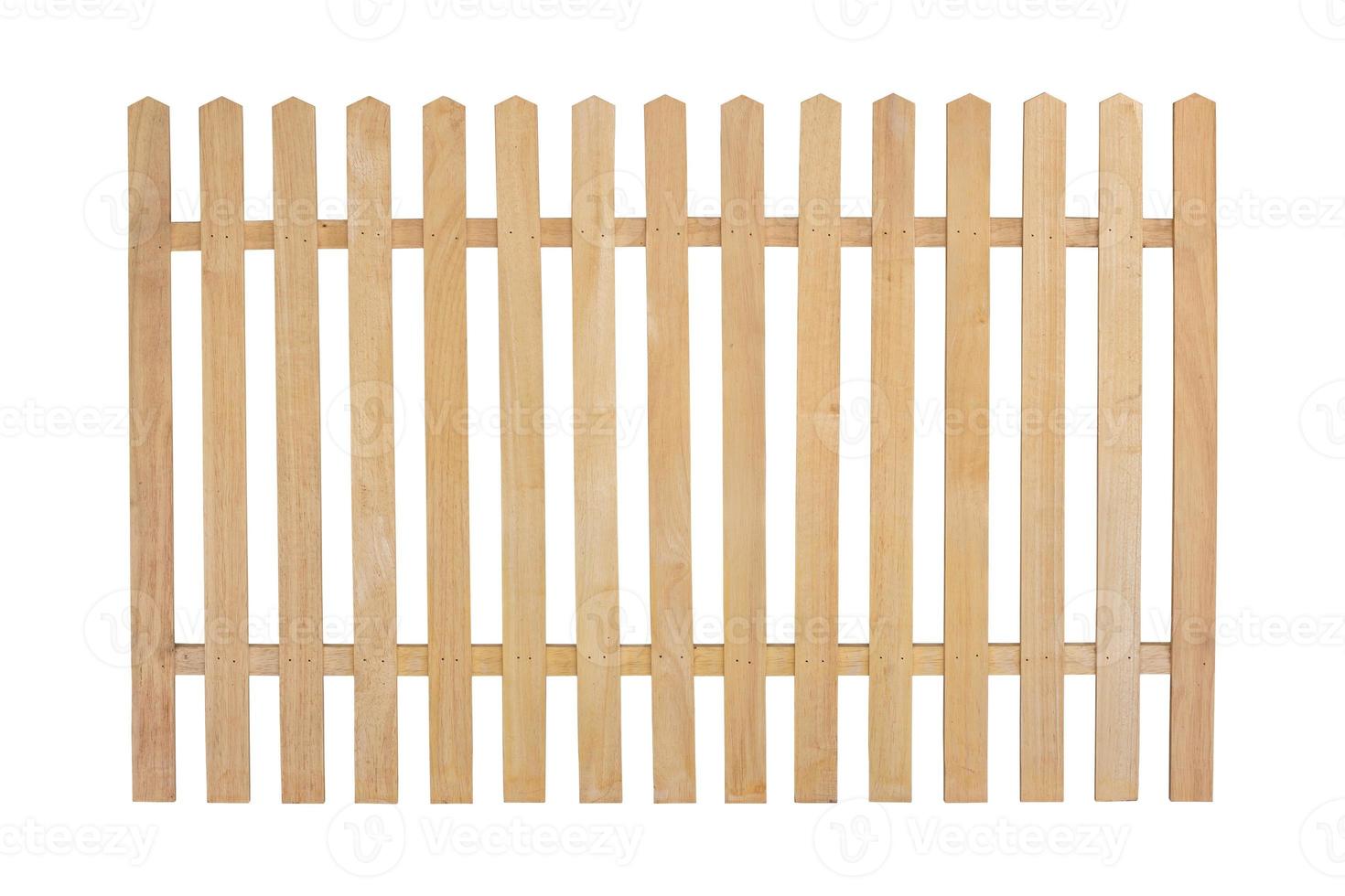 wooden fence isolated on white with clipping path photo