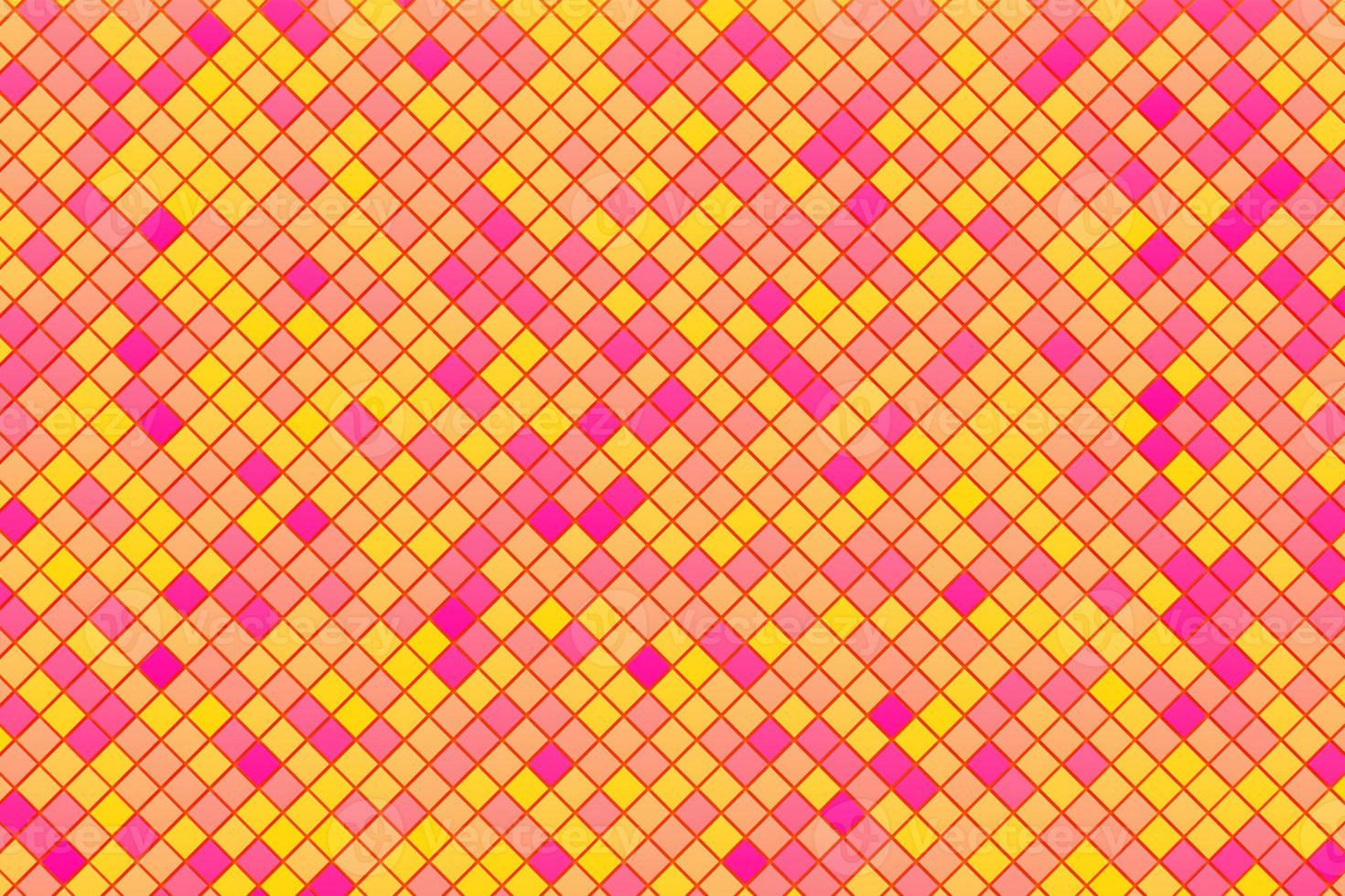 3d illustration of set of  colorful squares, pattern. Geometry  background photo