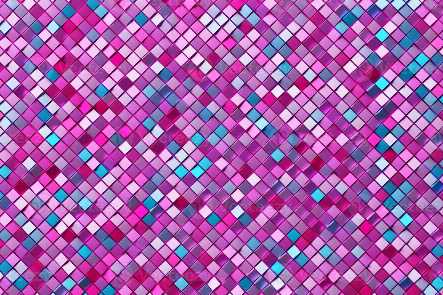 3d illustration of set of  colorful squares, pattern. Geometry  background photo