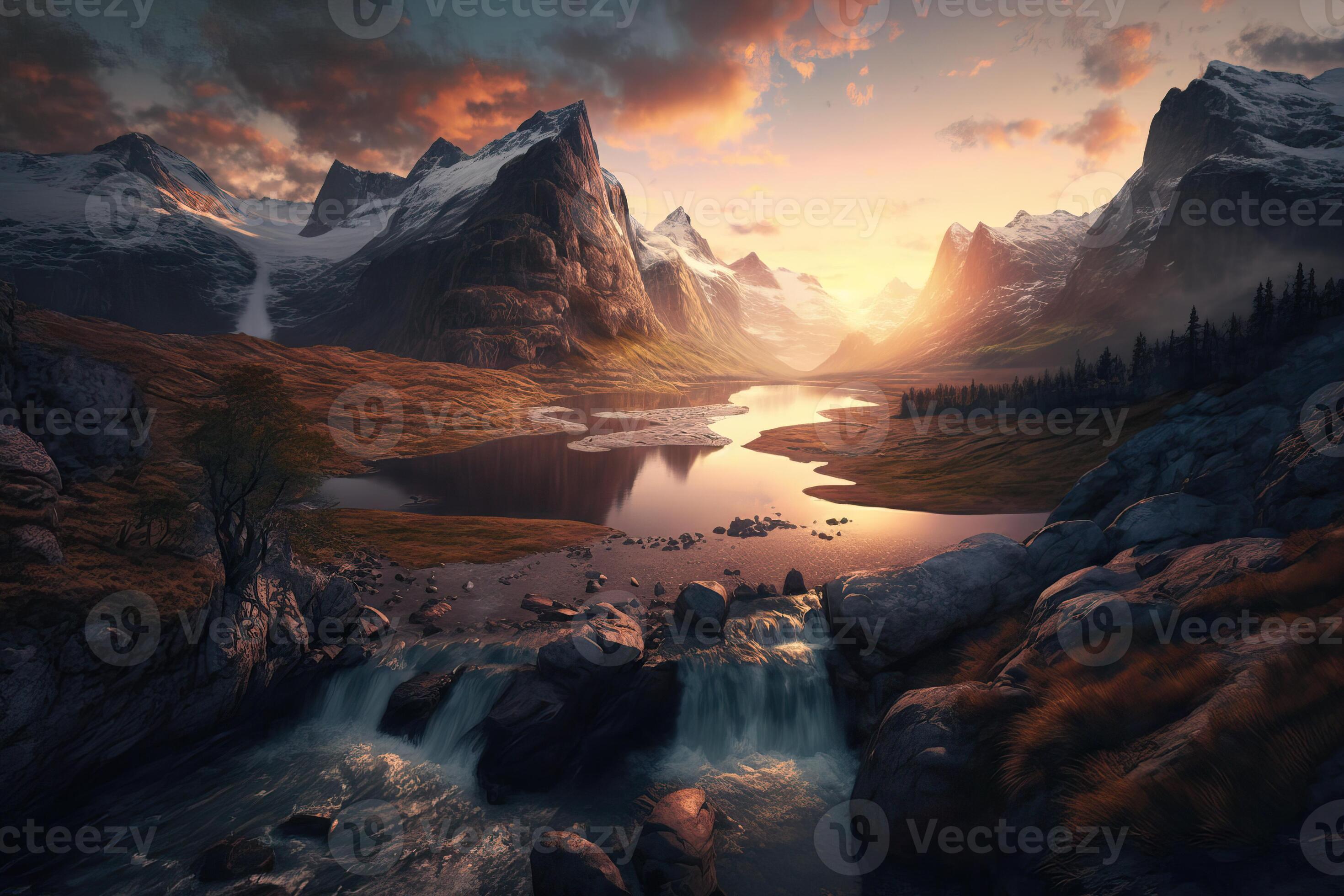 Fantasy landscapes mountains