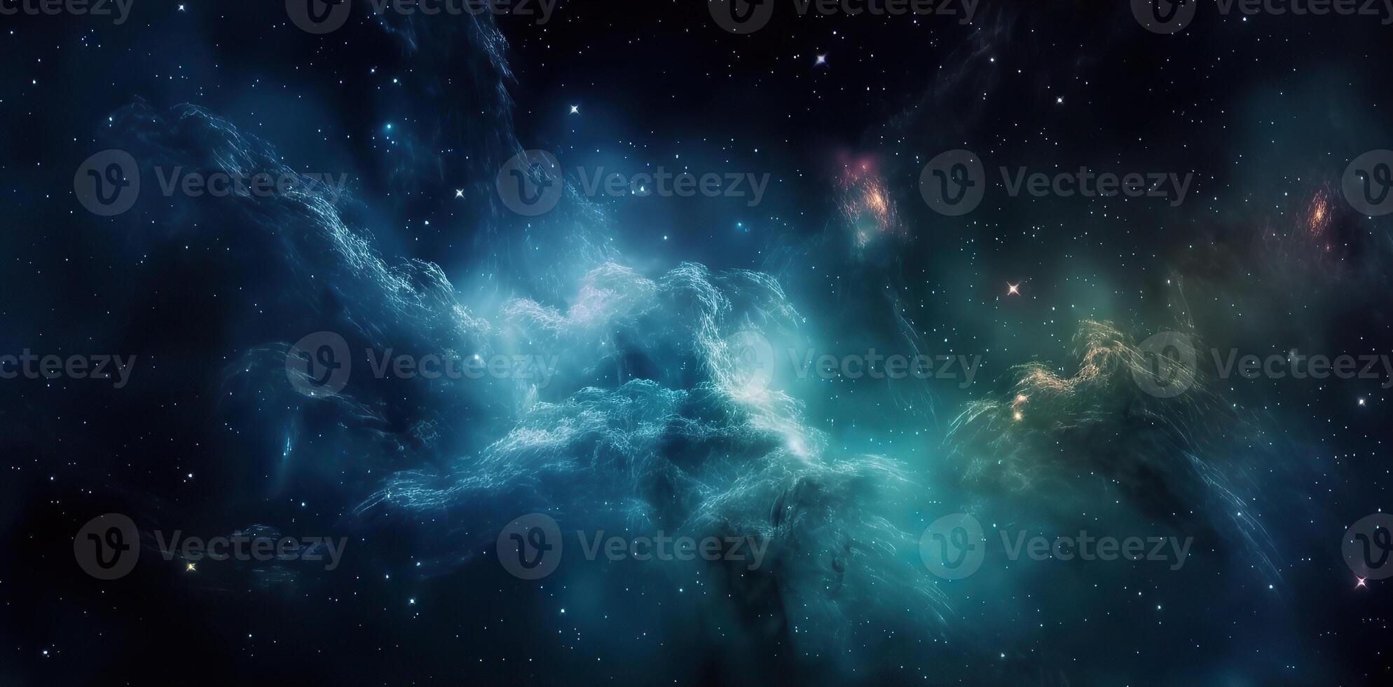 galaxia y nebulosa. resumen espacio antecedentes. interminable universo con estrellas y galaxias en exterior espacio. cosmos Arte. generativo ai foto