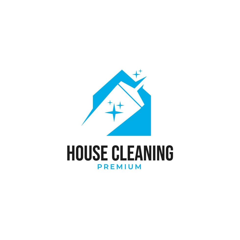 vector casa limpieza logo diseño concepto ilustración idea
