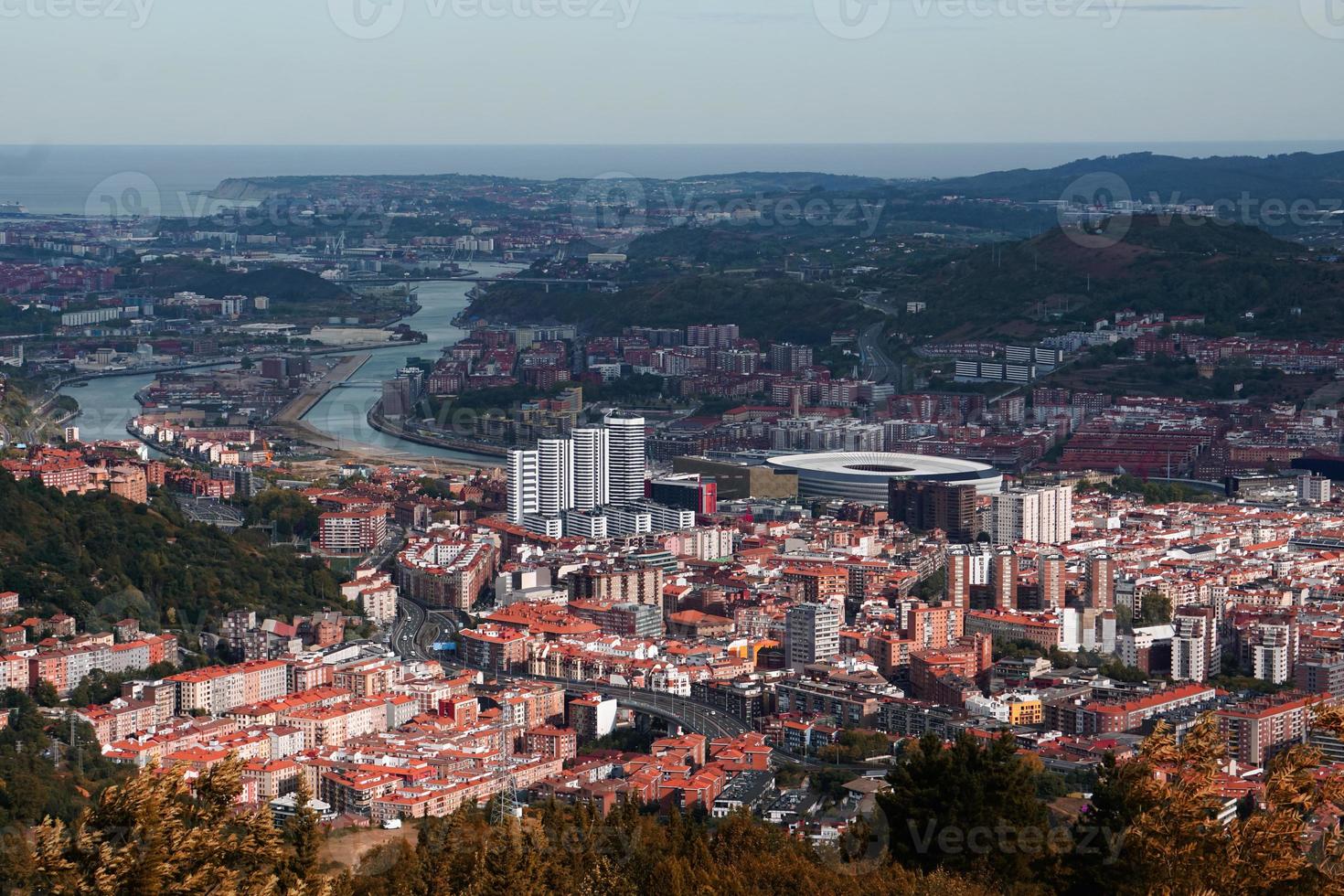 cityscape and architecture in Bilbao city, Spain, travel destination photo