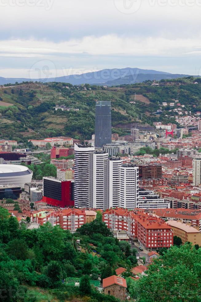 cityscape and architecture in Bilbao city, Spain, travel destination photo