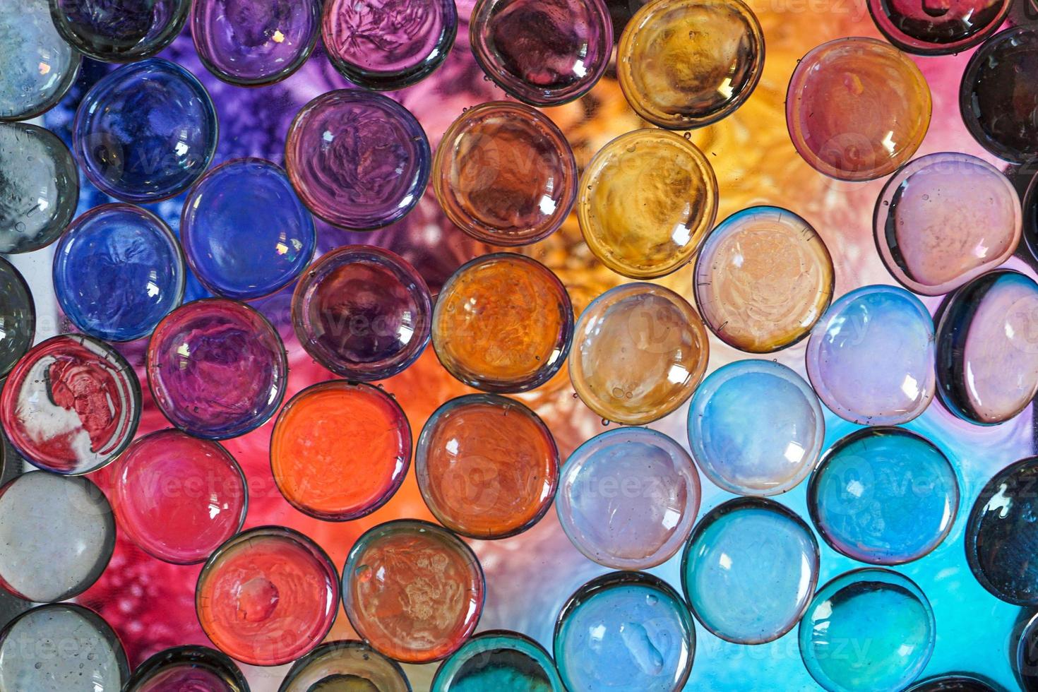 multi colored crystal bubbles, colorful background photo