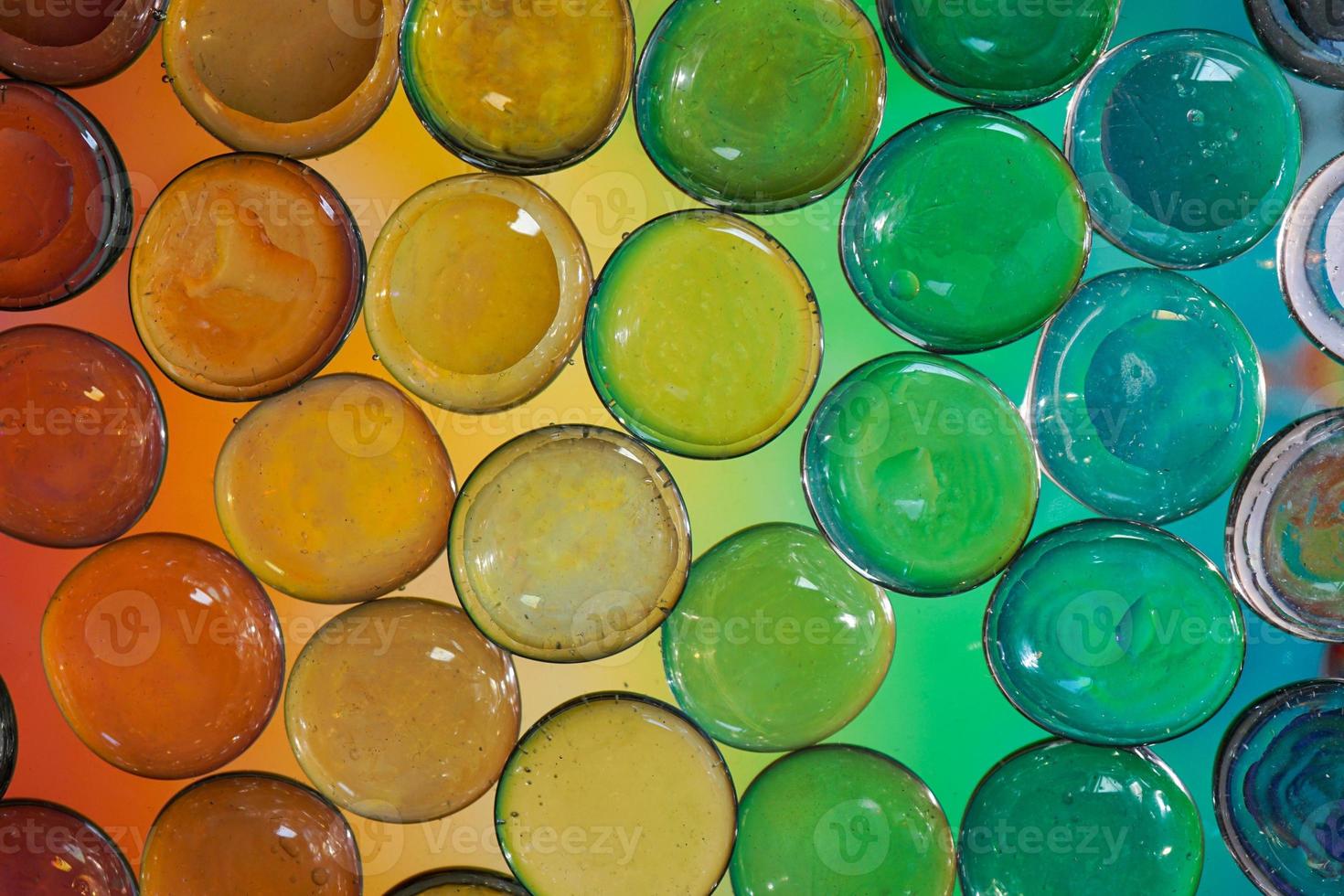 multi colored crystal bubbles, colorful background photo
