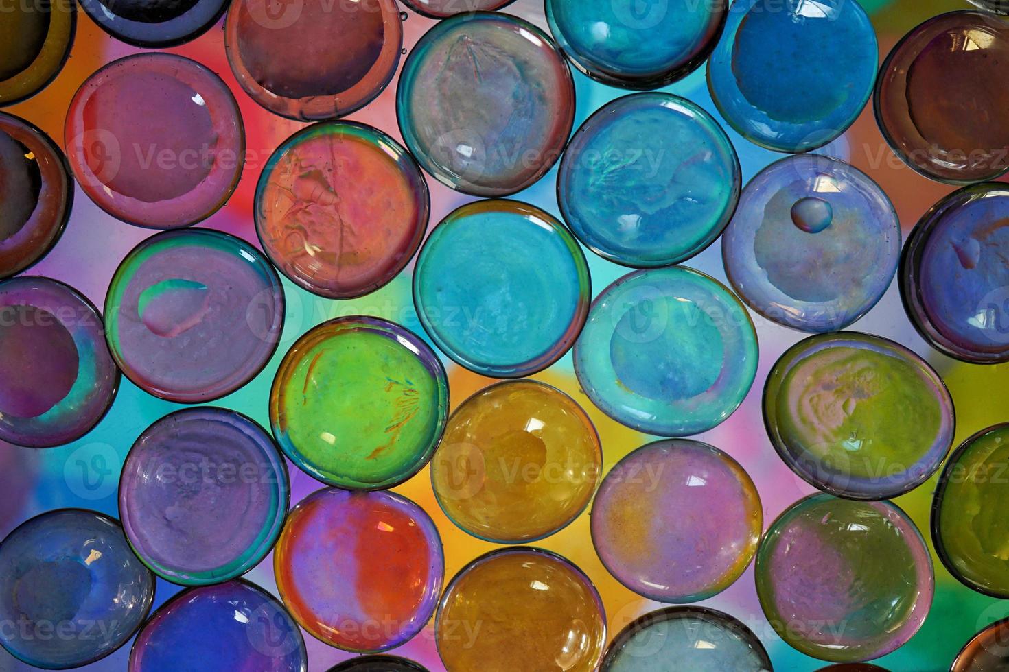 multi colored crystal bubbles, colorful background photo