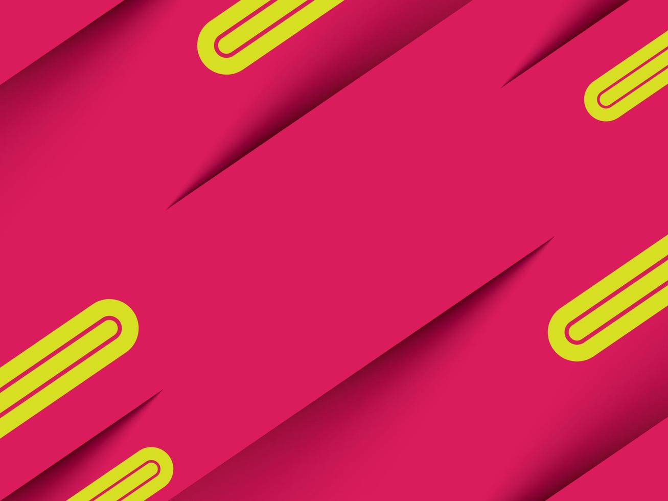 Abstract geometric shape gradient on yellow and pink background. Vector graphic illustration.