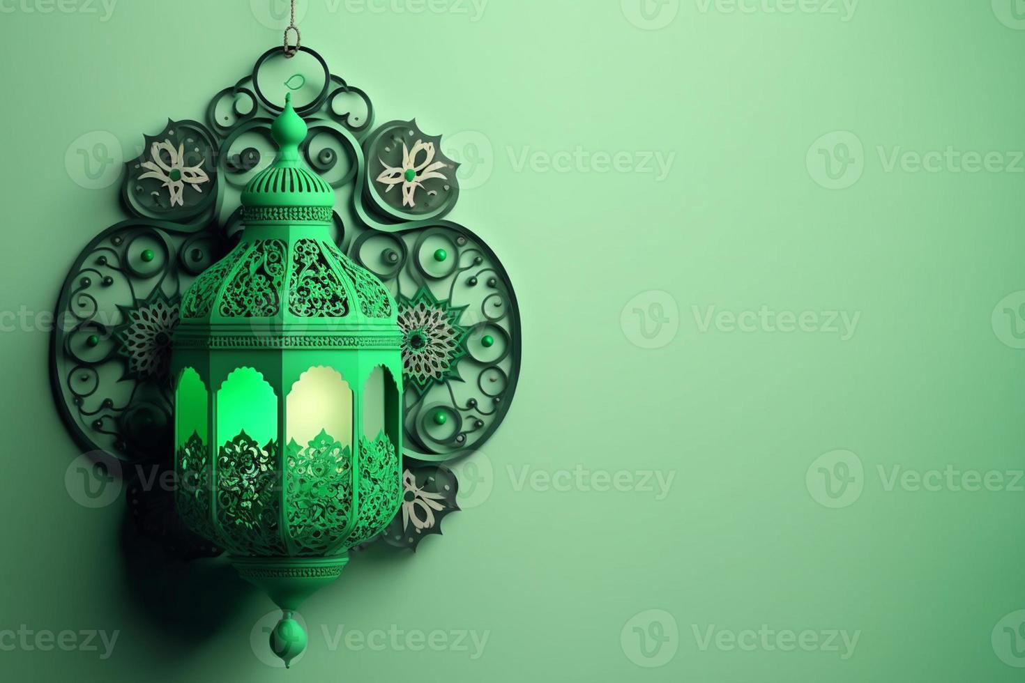 ramadan background with arabic lantern and blank space for text mockup photo