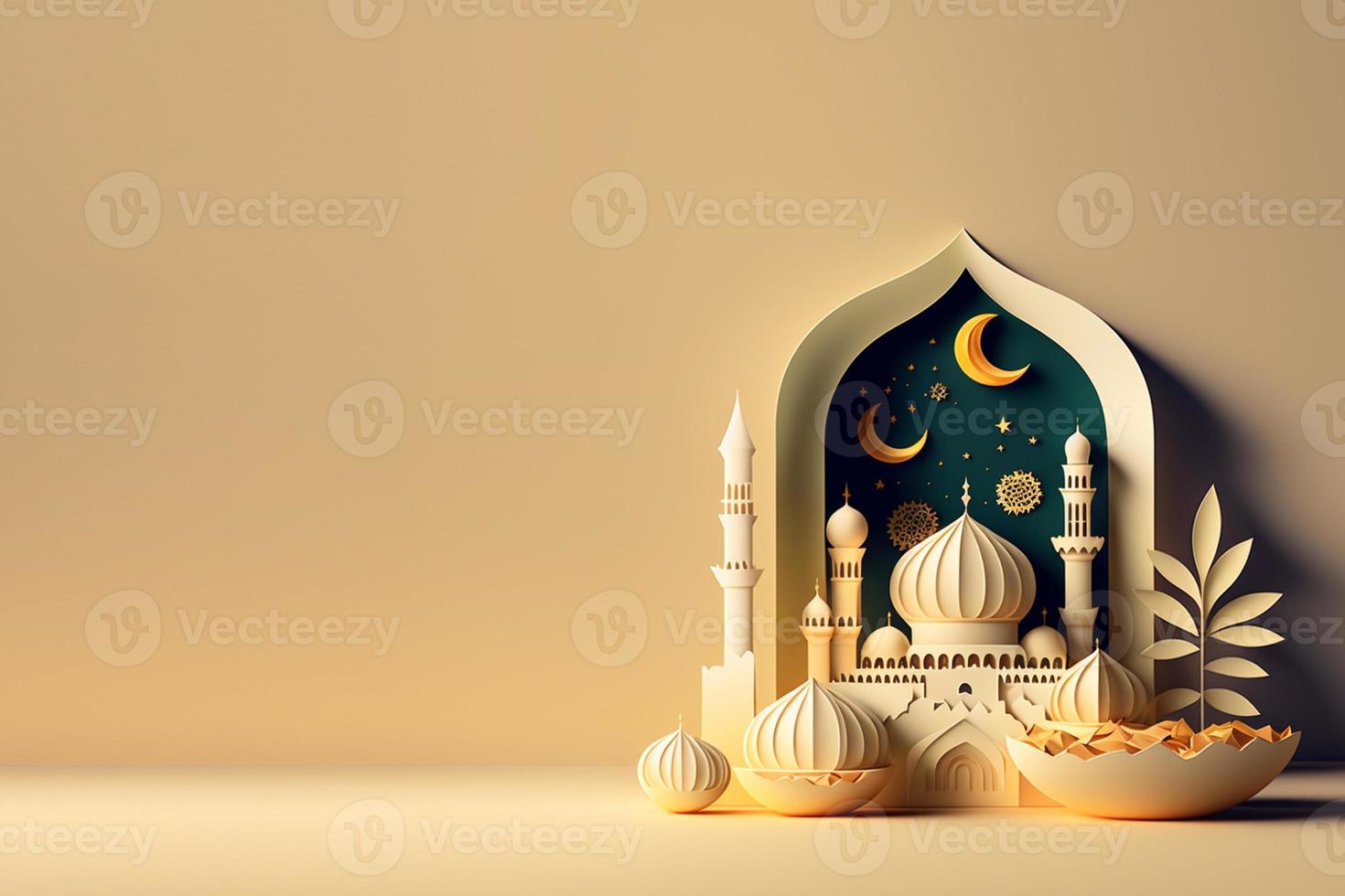 islamic background paper art style photo