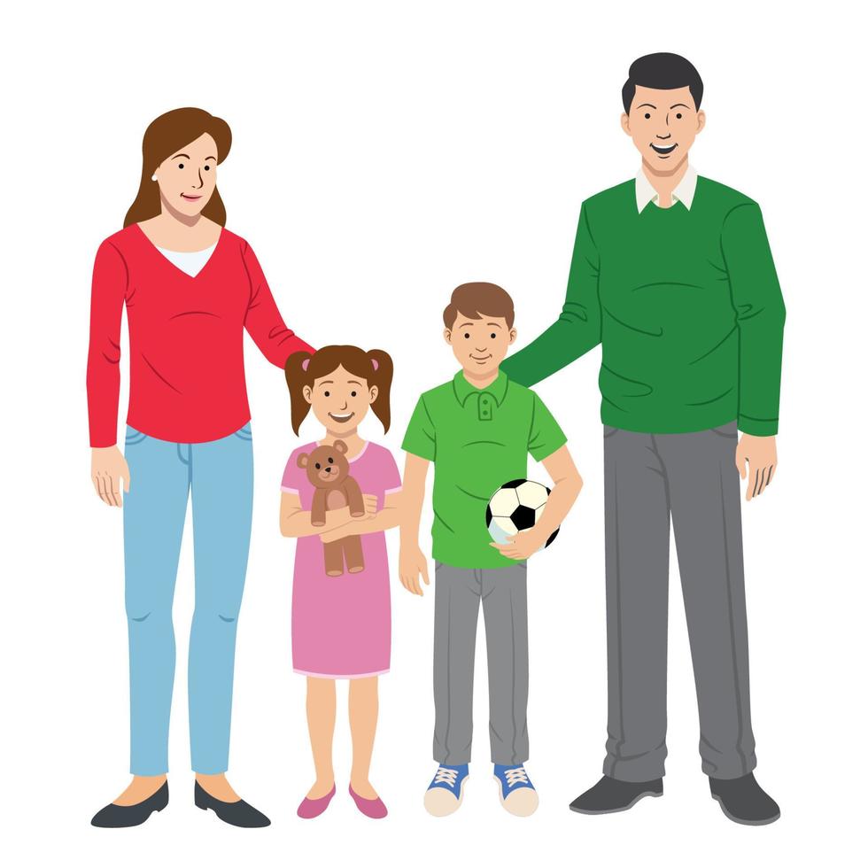 Family set cartoon vector