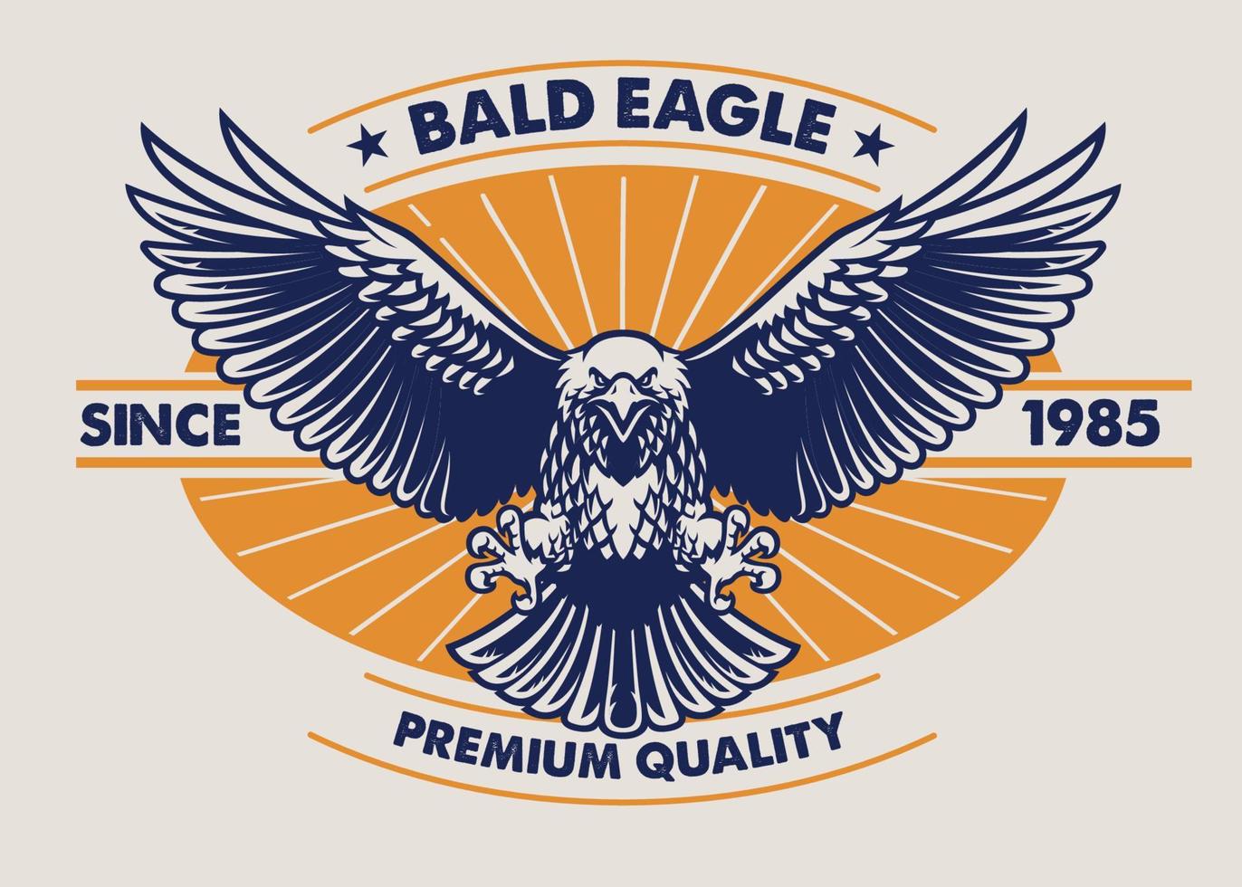eagle badge design vector