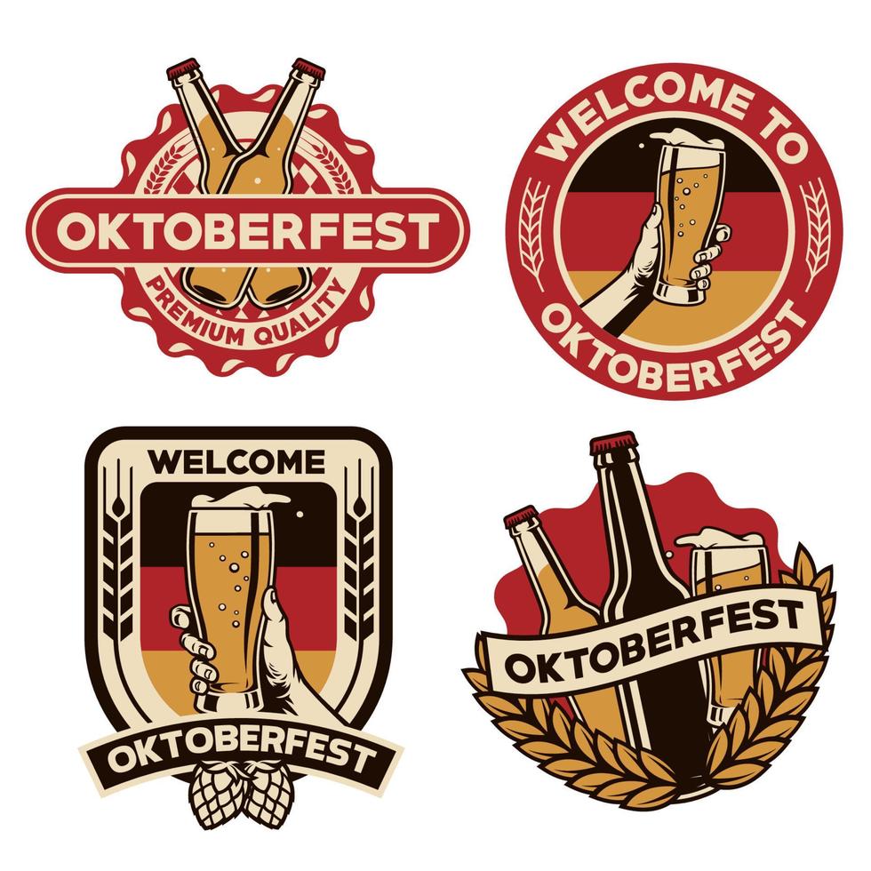 oktoberfest badge design vector