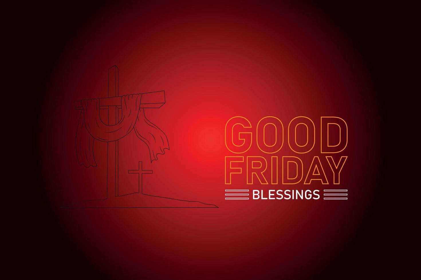good Friday banner and social media post vector