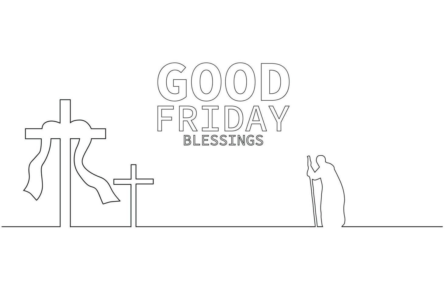 good Friday banner and social media post vector