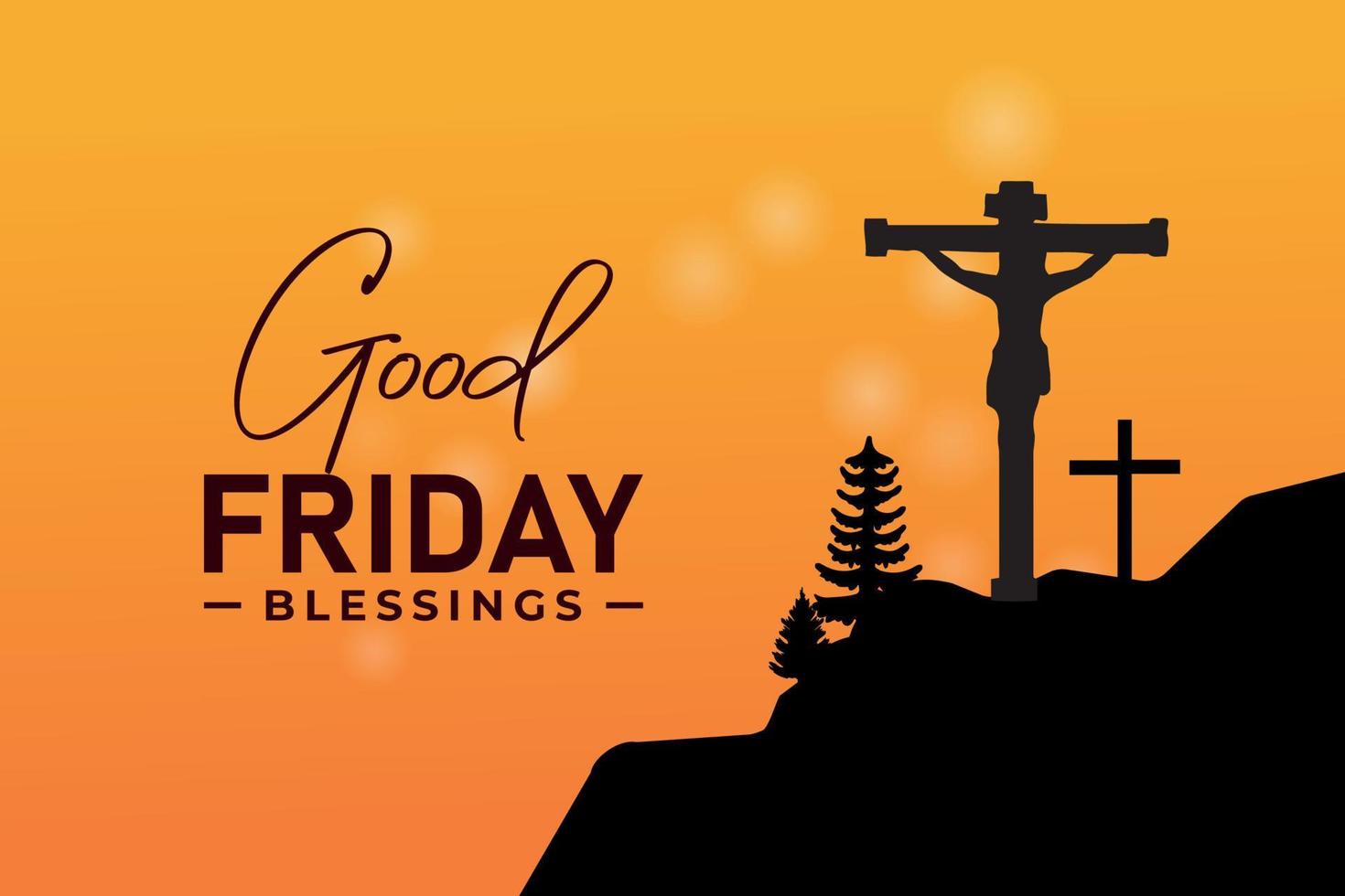 good Friday banner and social media post vector