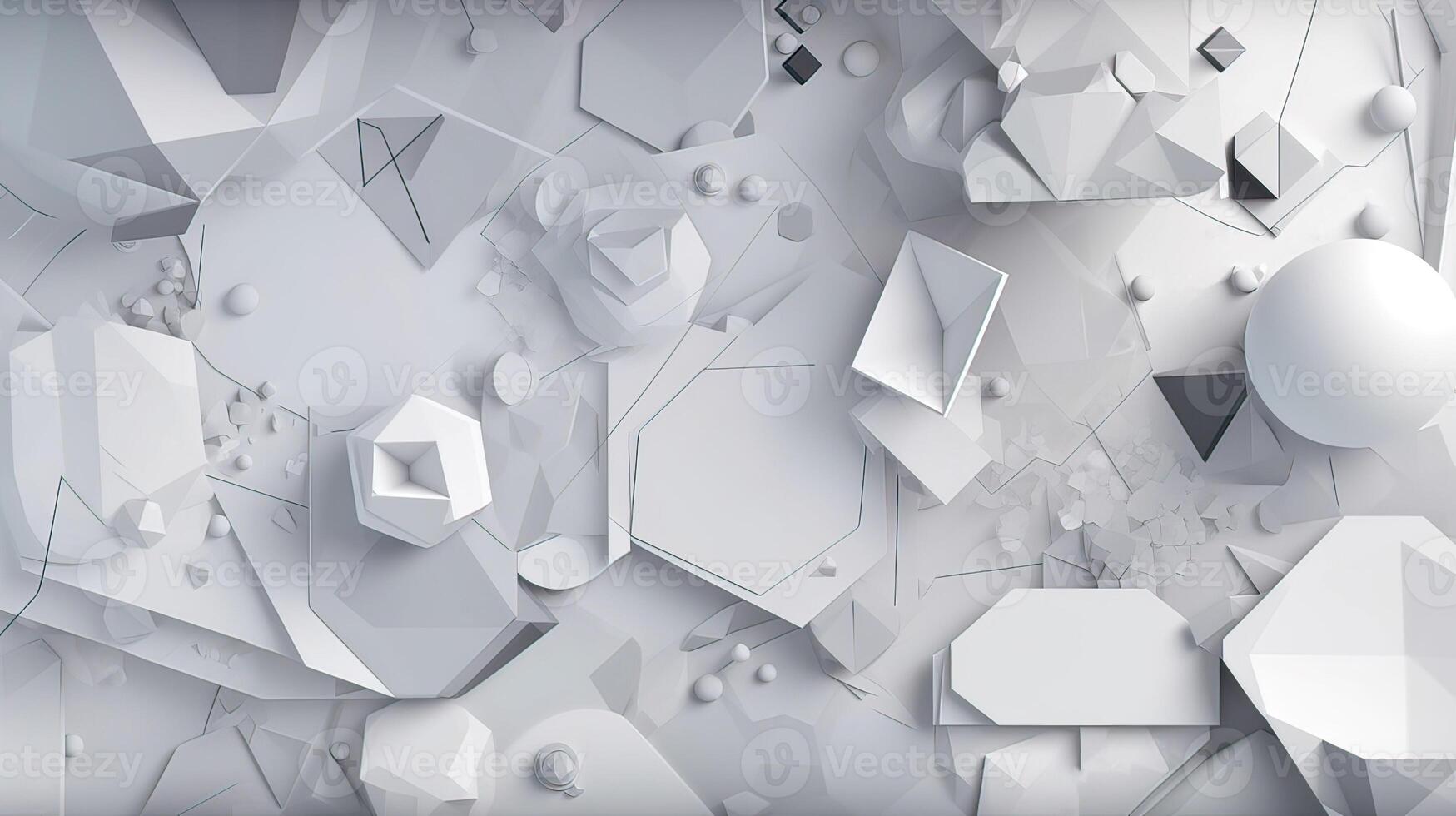 White and grey geometric abstract background. Design concept. Decorative web layout banner. . photo