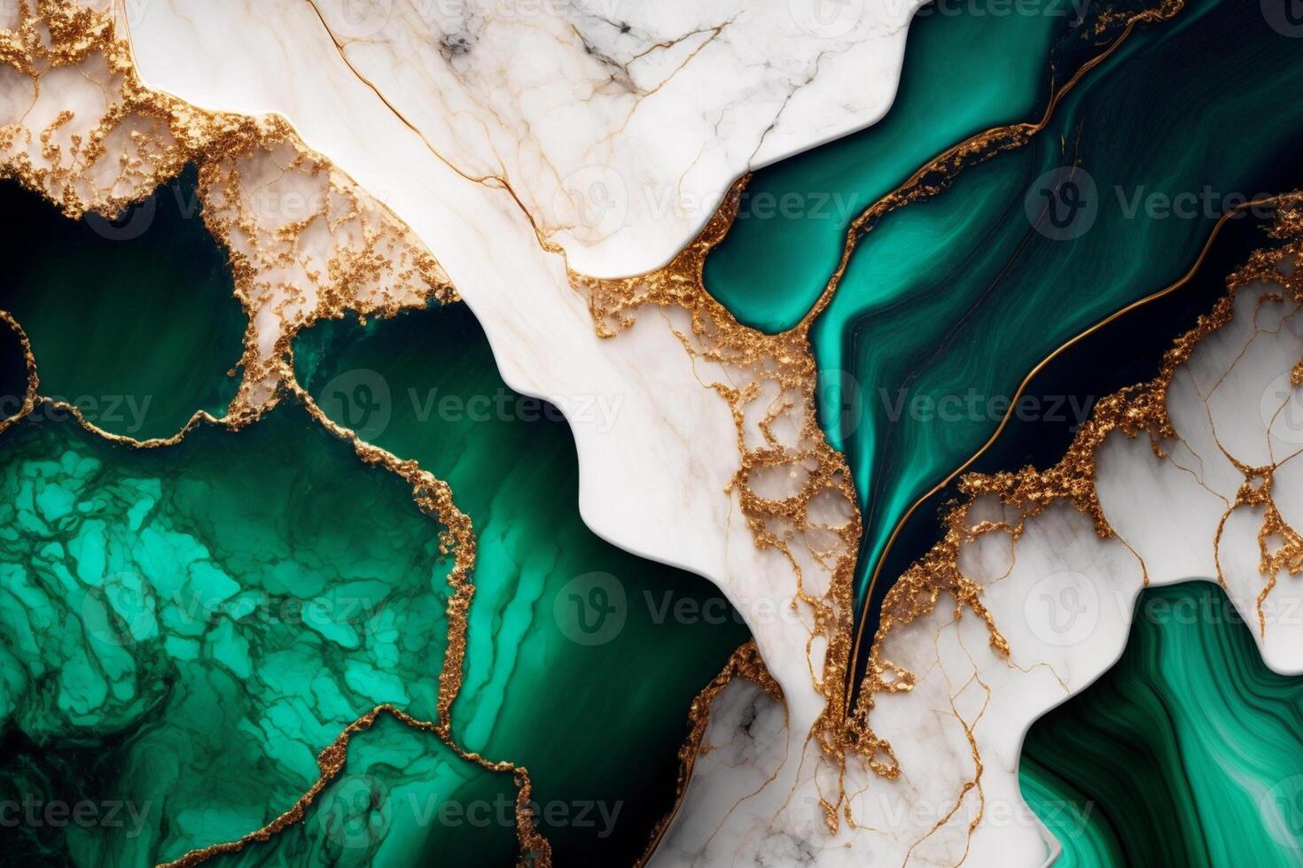 Luxury marble texture background white emerald gold. Natural stone color pattern photo