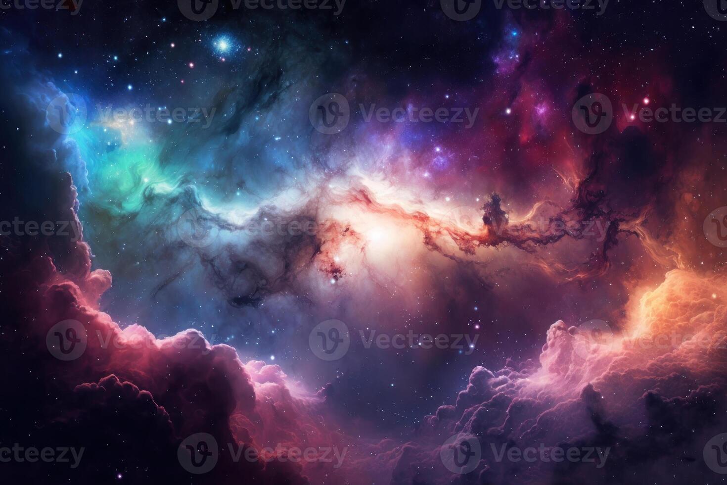 Galaxy and Nebula. Abstract space background. Endless universe with stars and galaxies in outer space. Cosmos art. photo