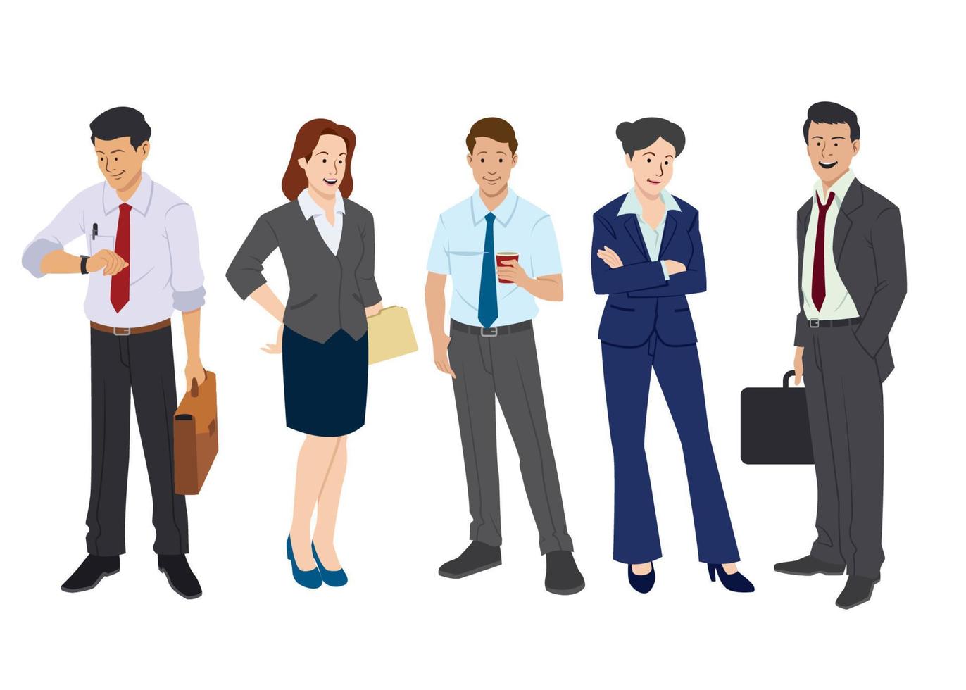 business worker in flat vector style