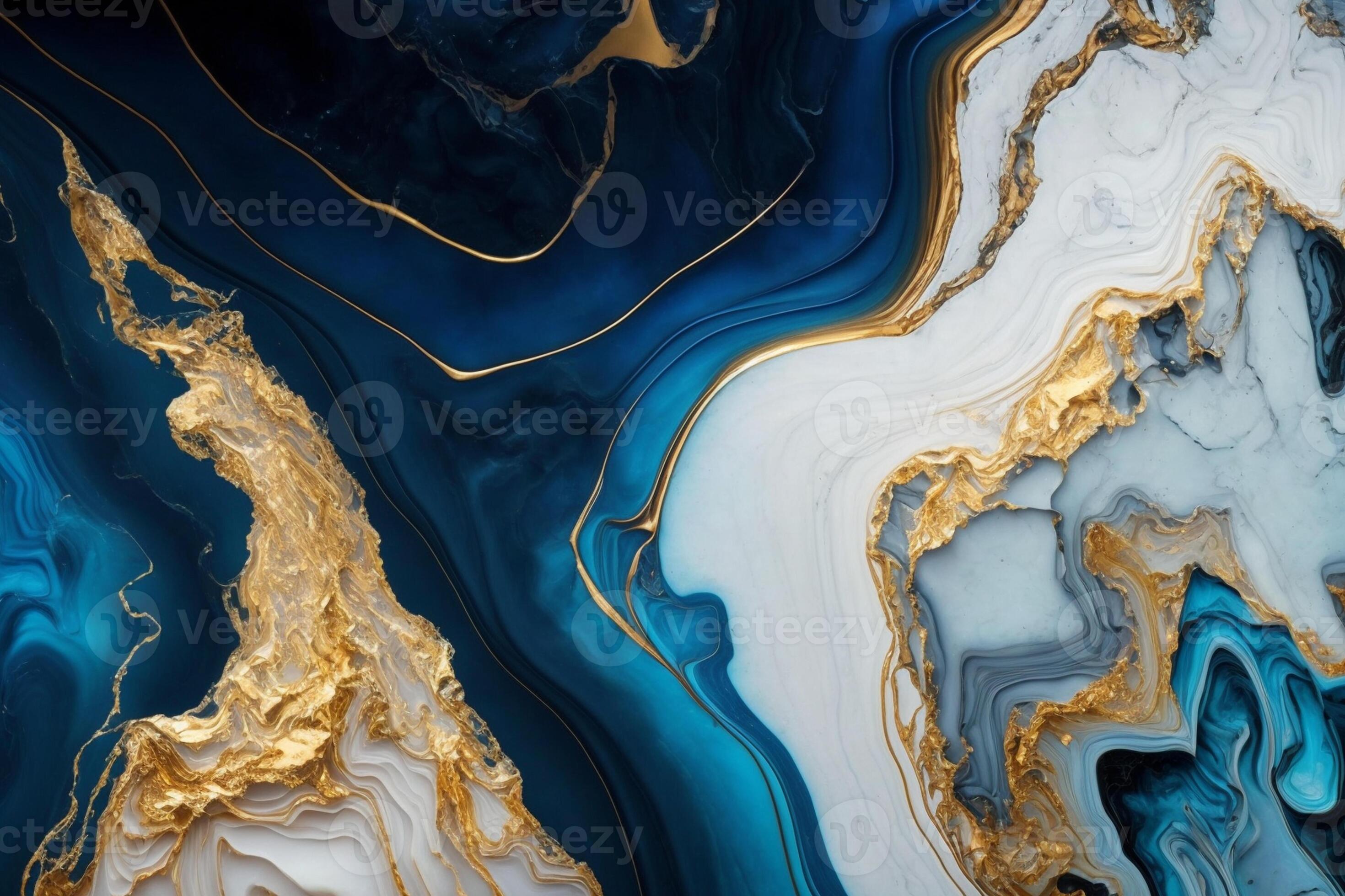 Luxury marble texture background white blue gold. Natural stone color