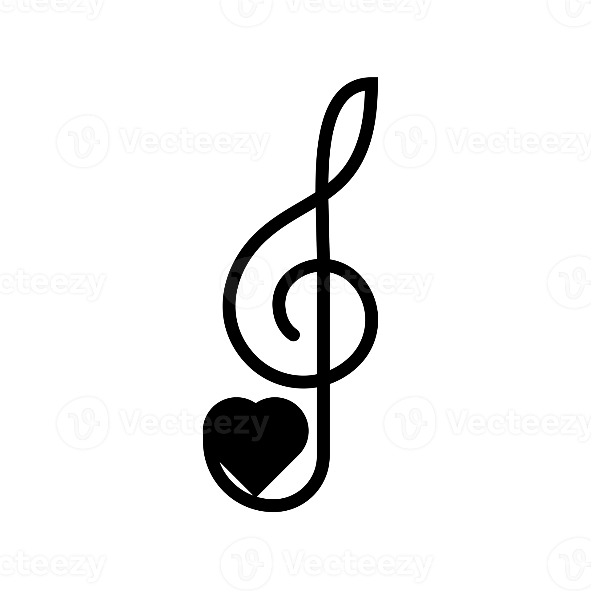 music notes with love 22453213 PNG