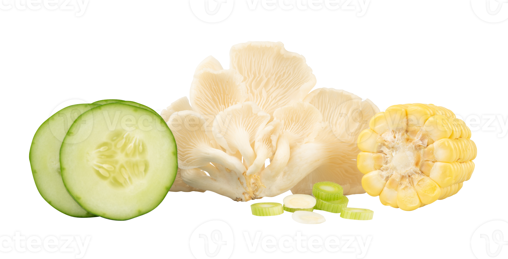 Set of healthy vegan food isolated png