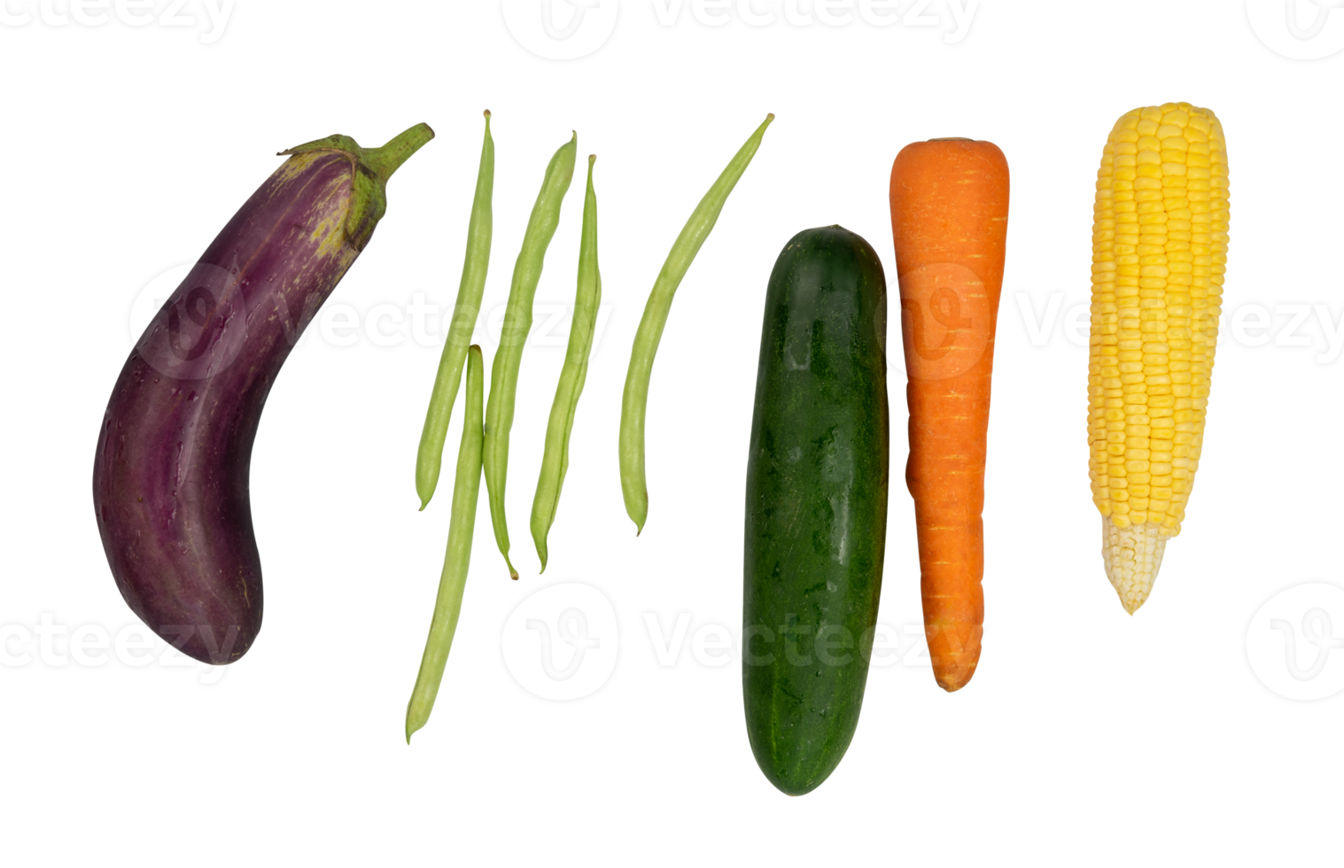 Group of fresh vegetarian raw food isolated png