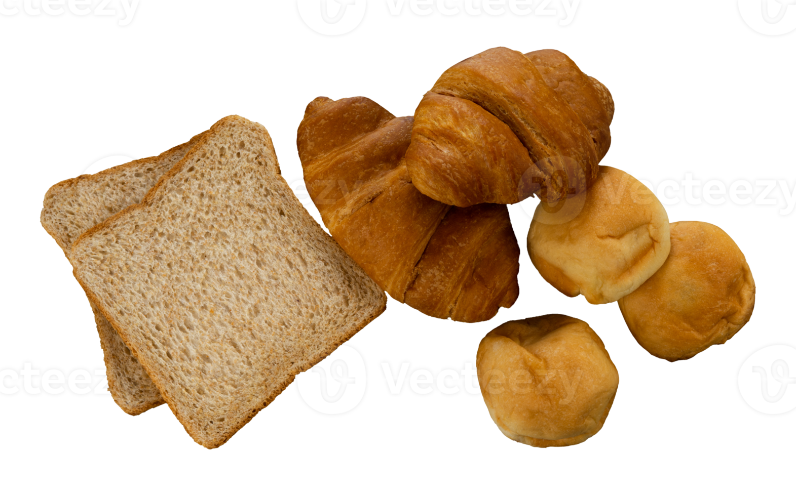 Bread group for casual breakfast png