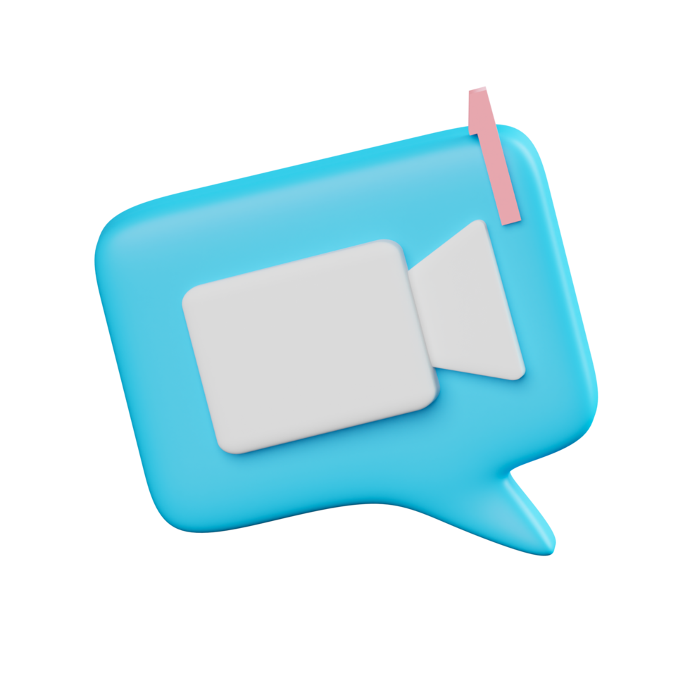 3d Video Call Notification Logo png