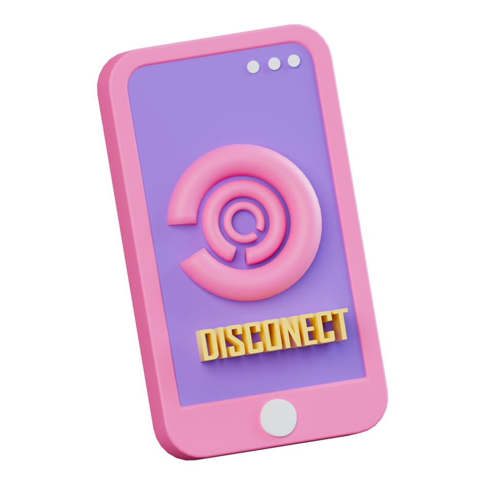 3d mobile disconnesso png